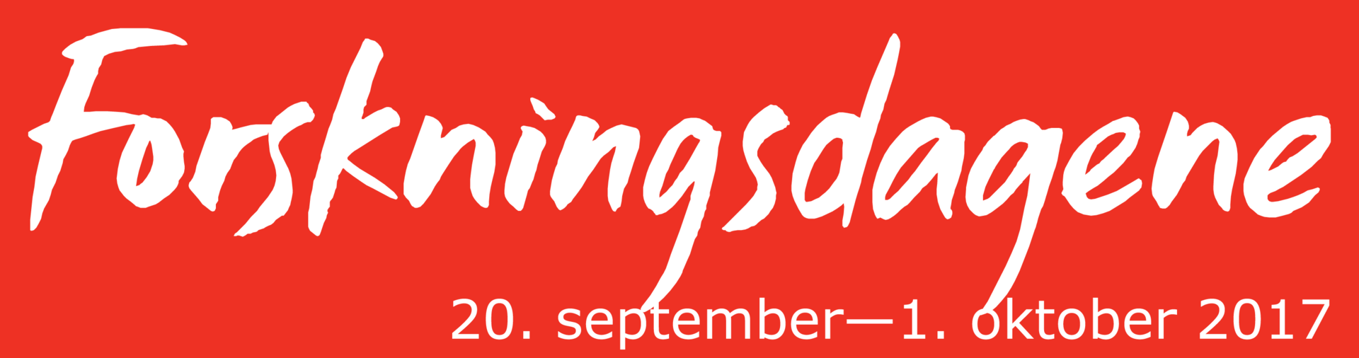Logoen til Forskningsdagene med angitt datoer for perioden, 20. september til 1. oktober.